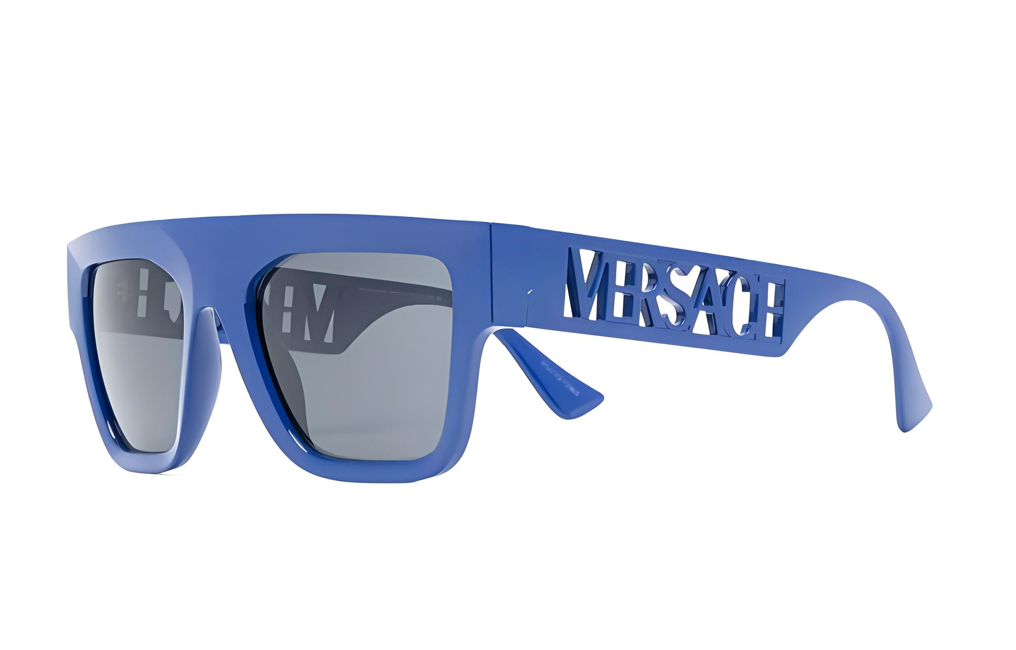 

VERSACE Квадратные солнцезащитные очки, Blue
