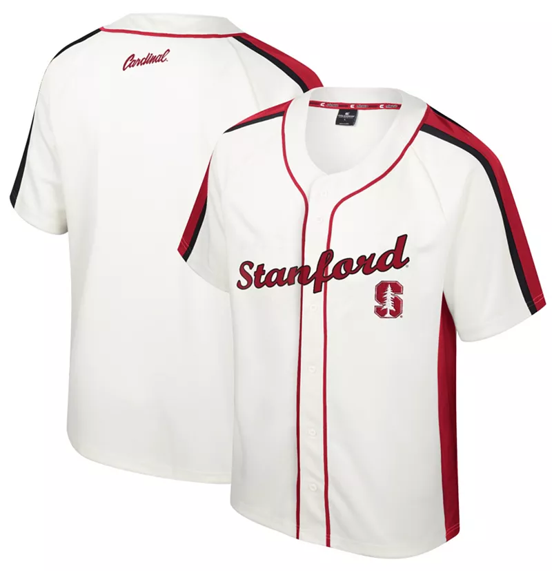 

Мужская бейсбольная майка Colosseum Stanford Cardinal Cream Ruth Replica
