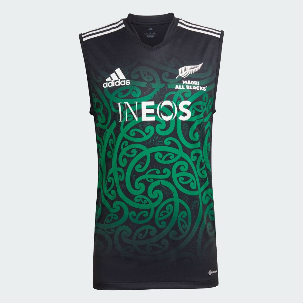 

Топ Adidas Maori All Blacks Rugby Performance Singlet, цвет Black/Team Green