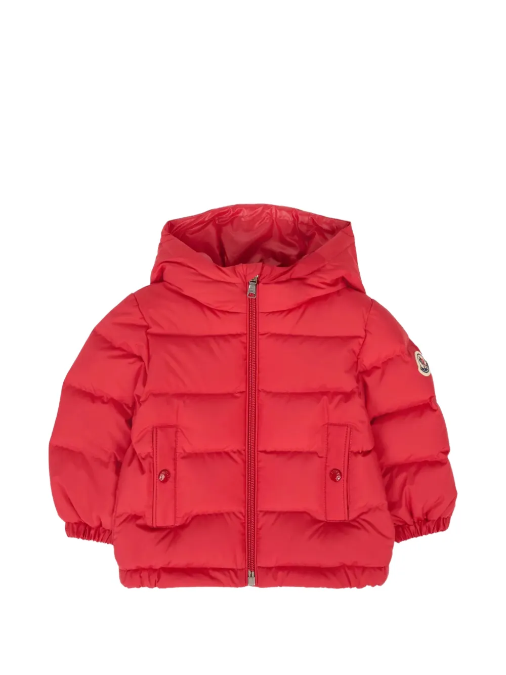 

Стеганая куртка на молнии Moncler Enfant, красный