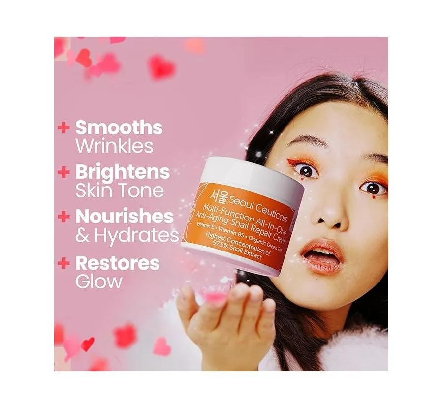 Крем для лица Seoul Ceuticals — Корейский для восстановления кожи с экстрактом улиточной слизи (K Beauty Skincare) — фото 2