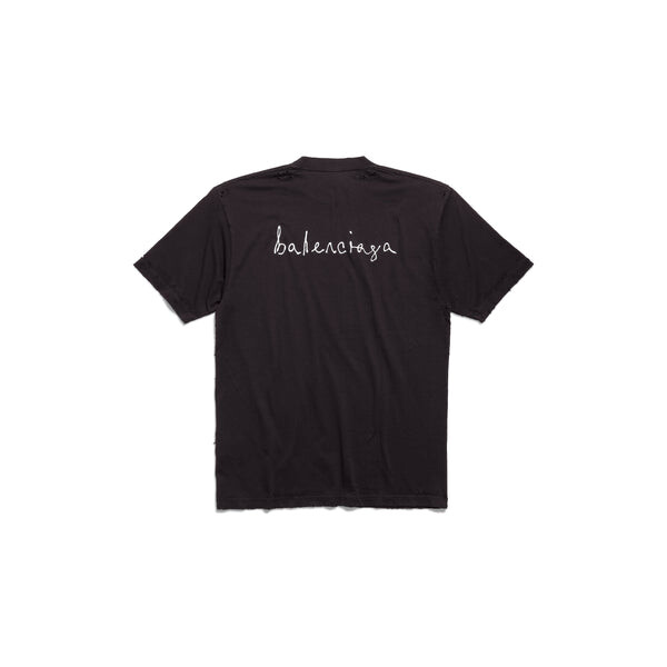 Футболка lovey t-shirt large fit 'black' Balenciaga, черный — фото 2
