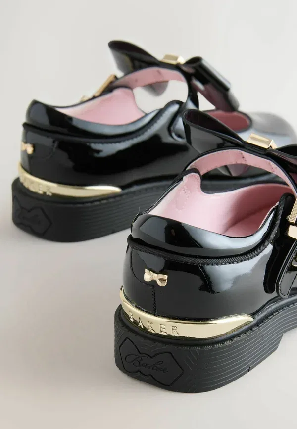 Туфли Regular fit Baker By Ted Baker, модель back to school chunky mary jane shoes with bow, baby shoes, черный — фото 4