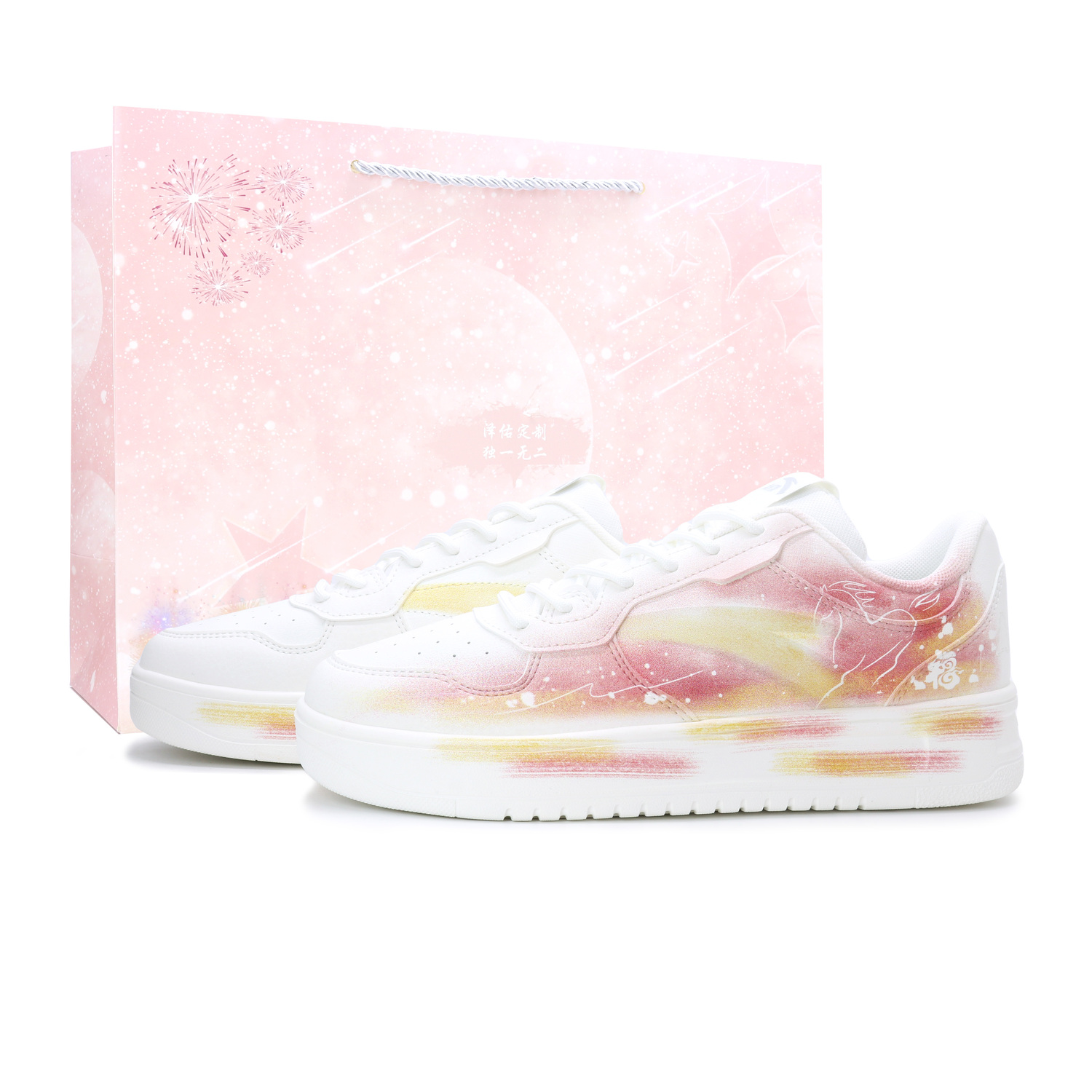 

Легкая сумка Easy Phoenix Chasing Clouds, модный тренд, удобная и универсальная из искусственной кожи ANTA, розовый белый желтый