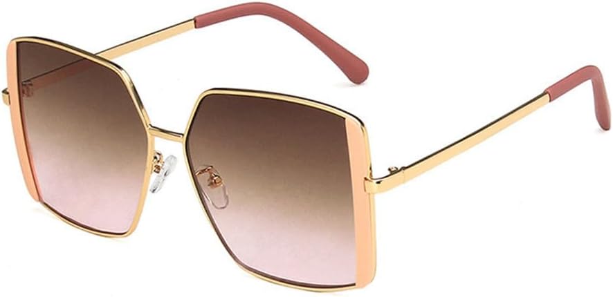 

Винтажные солнцезащитные очки большого размера для женщин, классические очки для вождения, модные женские очки в крупной оправе с градиентным затемнением, защита от УФ-излучения UV400 KTUCN, Pink