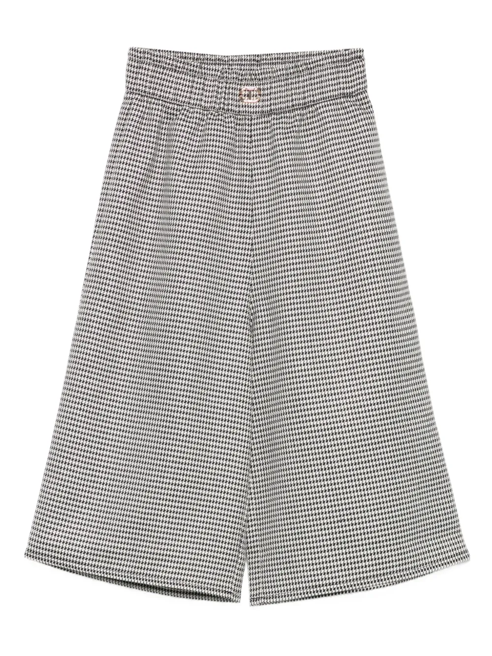 

Брюки в ломаную клетку с эластичным поясом Twinset Kids, черный