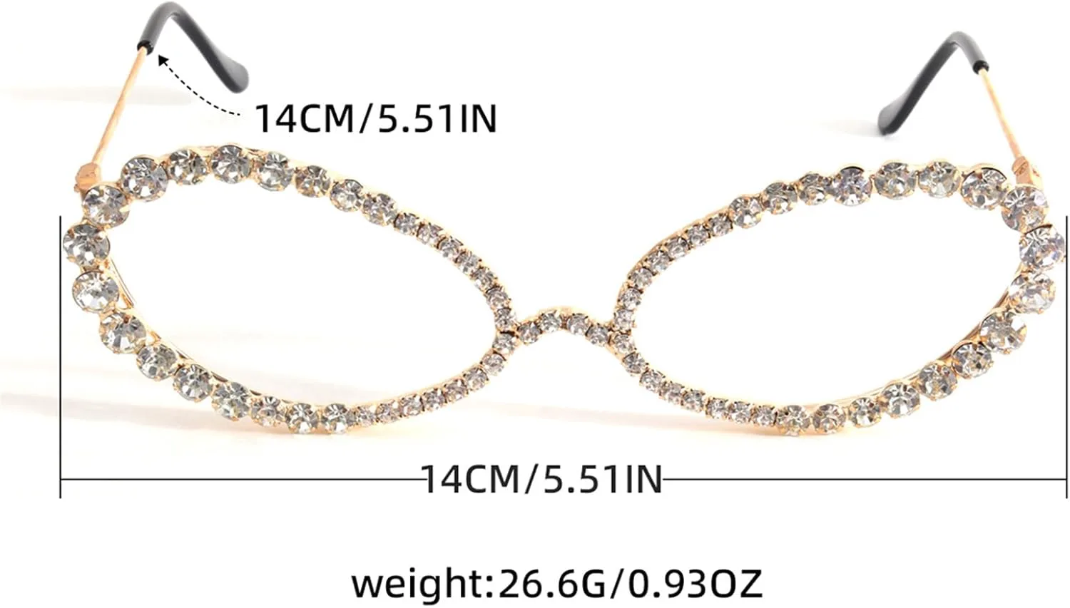 

Солнцезащитные очки Willochra с блестящими кристаллами и бриллиантами, металлическая оправа, винтажный ретро-стиль, стразы, без линз, оправа «кошачий глаз», Gold