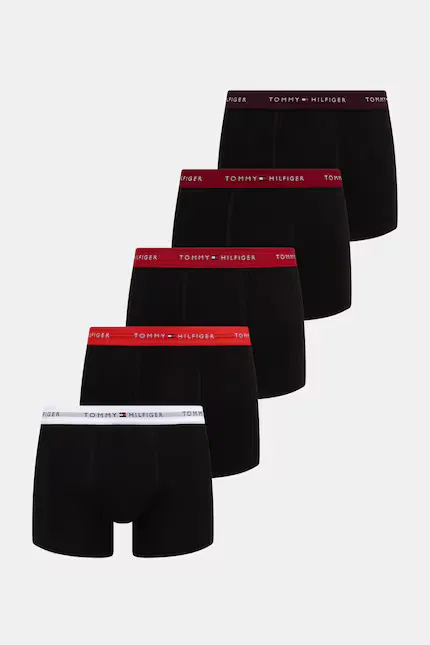 Боксеры мужские из хлопка с эластаном 5 шт Tommy Hilfiger, черный