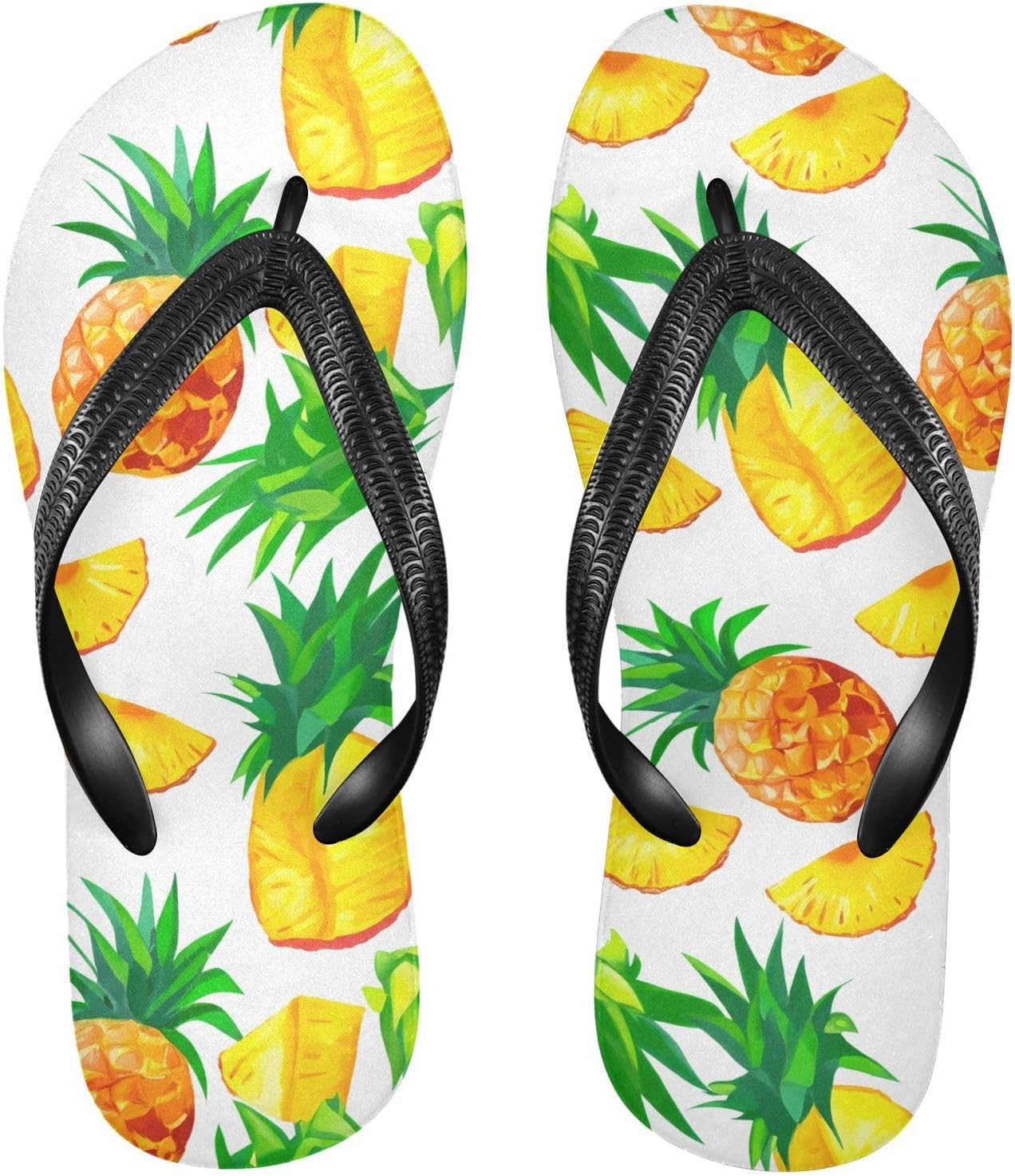 

Вьетнамки с ананасом, белые, для пляжа и душа, резиновые, противоскользящие, летние шлепанцы для женщин и мужчин, для ходьбы Sinestour