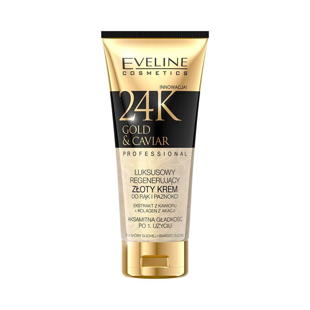 Крем для рук и ногтей Eveline Cosmetics 24k Gold Regenerating с золотом и икрой, 100 мл Eveline Cosmetics