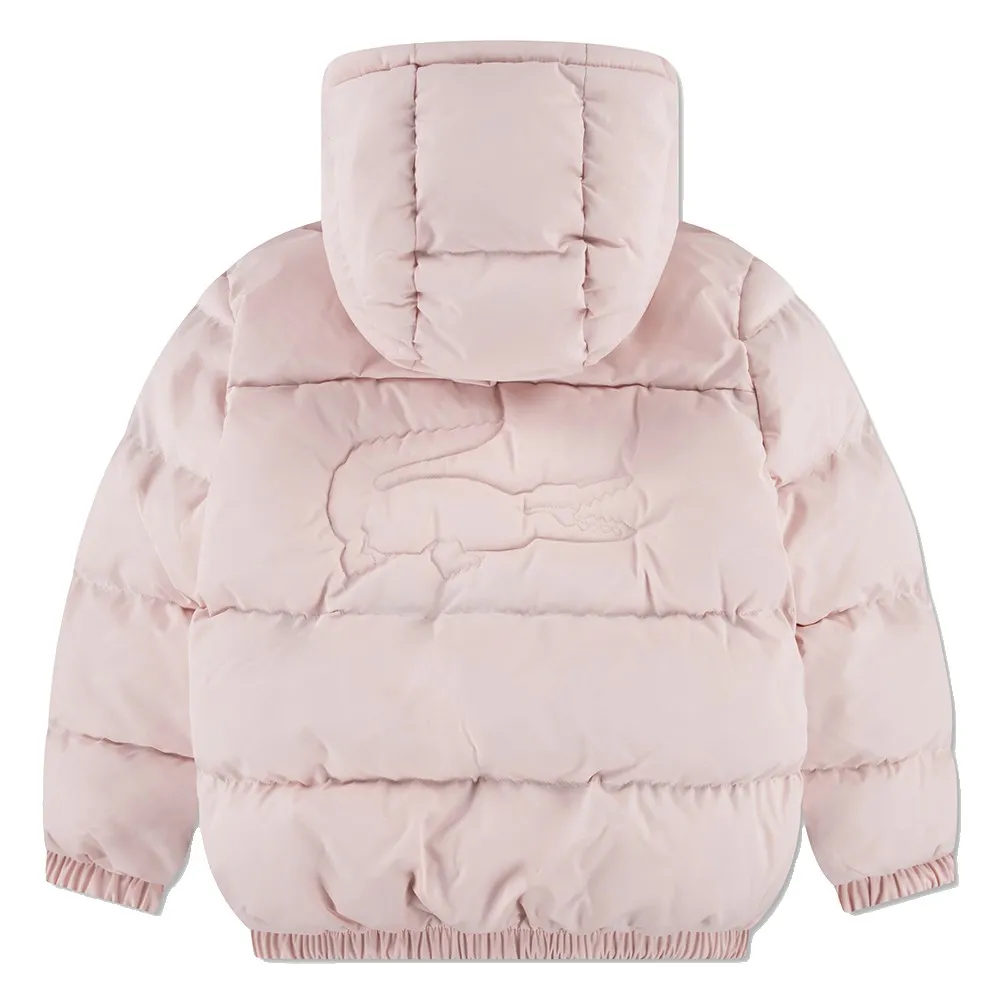 Детская пуховая куртка Lacoste Core Lacoste kids, розовый — фото 2