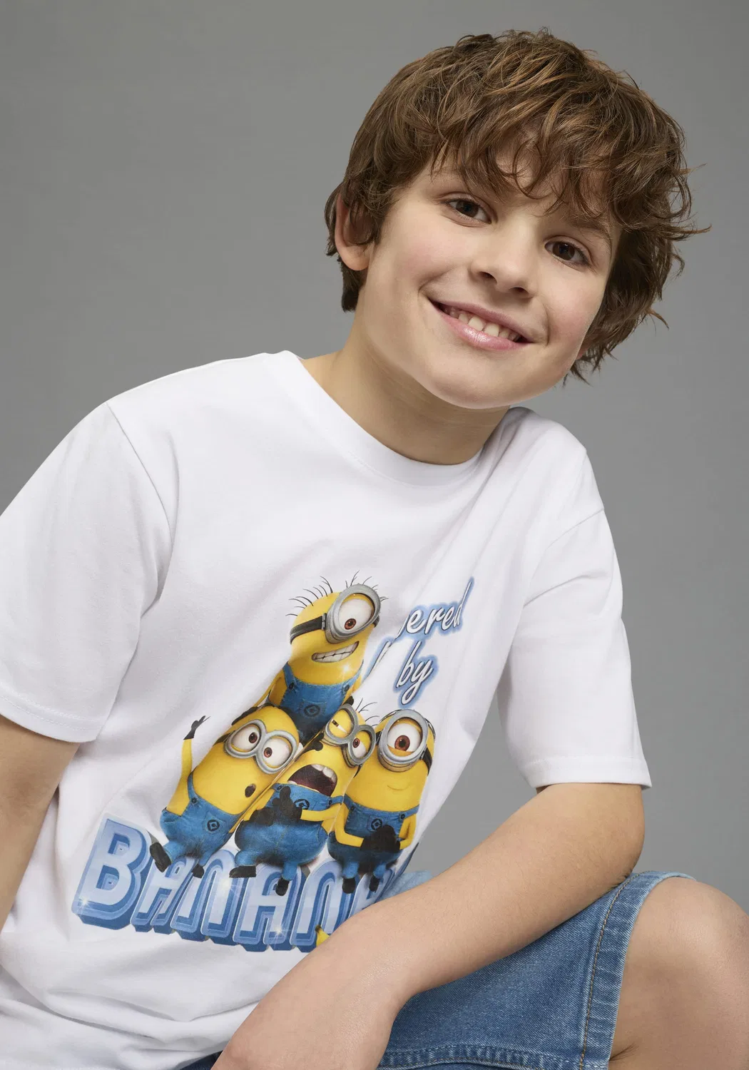 Футболка с принтом Minions Kidsworld, белый — фото 2
