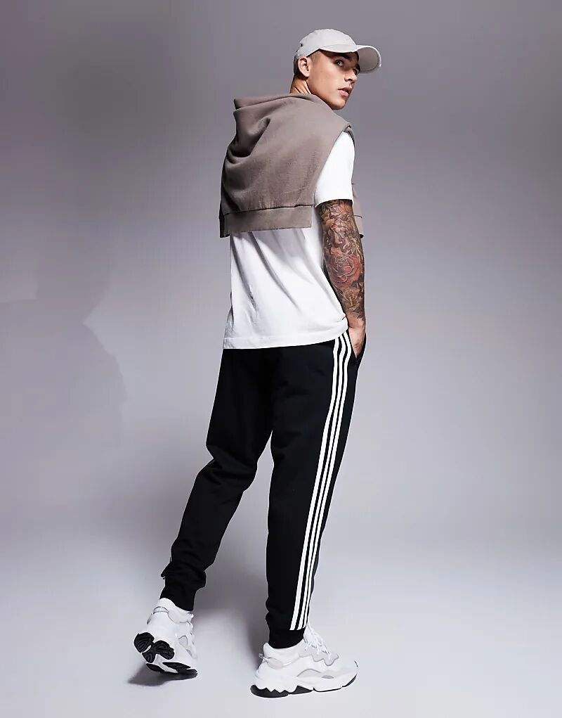 Джоггеры с тремя полосками черного цвета adidas Originals — фото 3