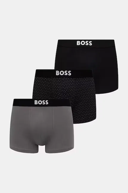Боксеры хлопковые Trunk 3P ONE D 3 шт BOSS, серый