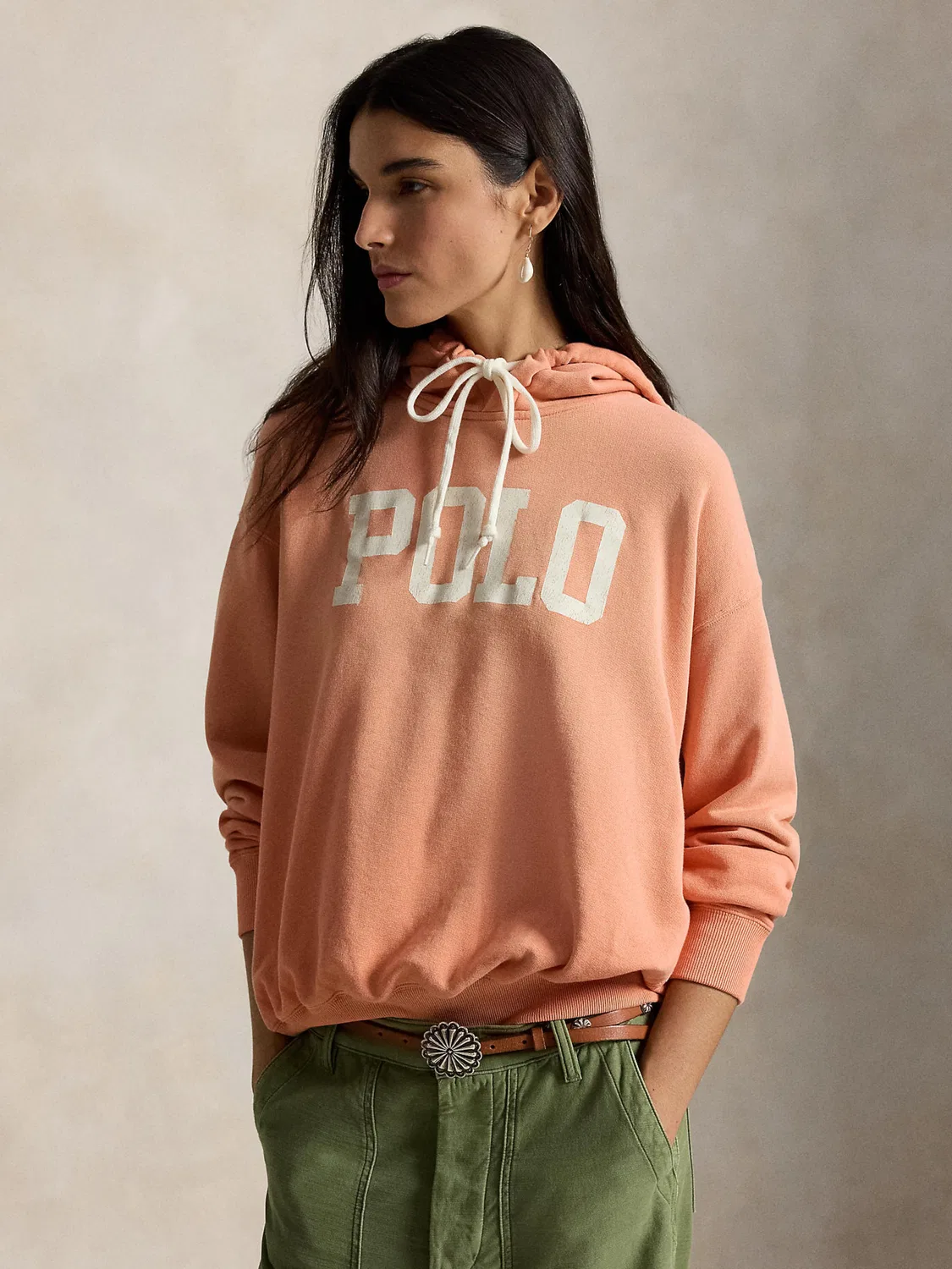 Толстовка Polo Ralph Lauren ISLAND кораллового цвета — фото 3