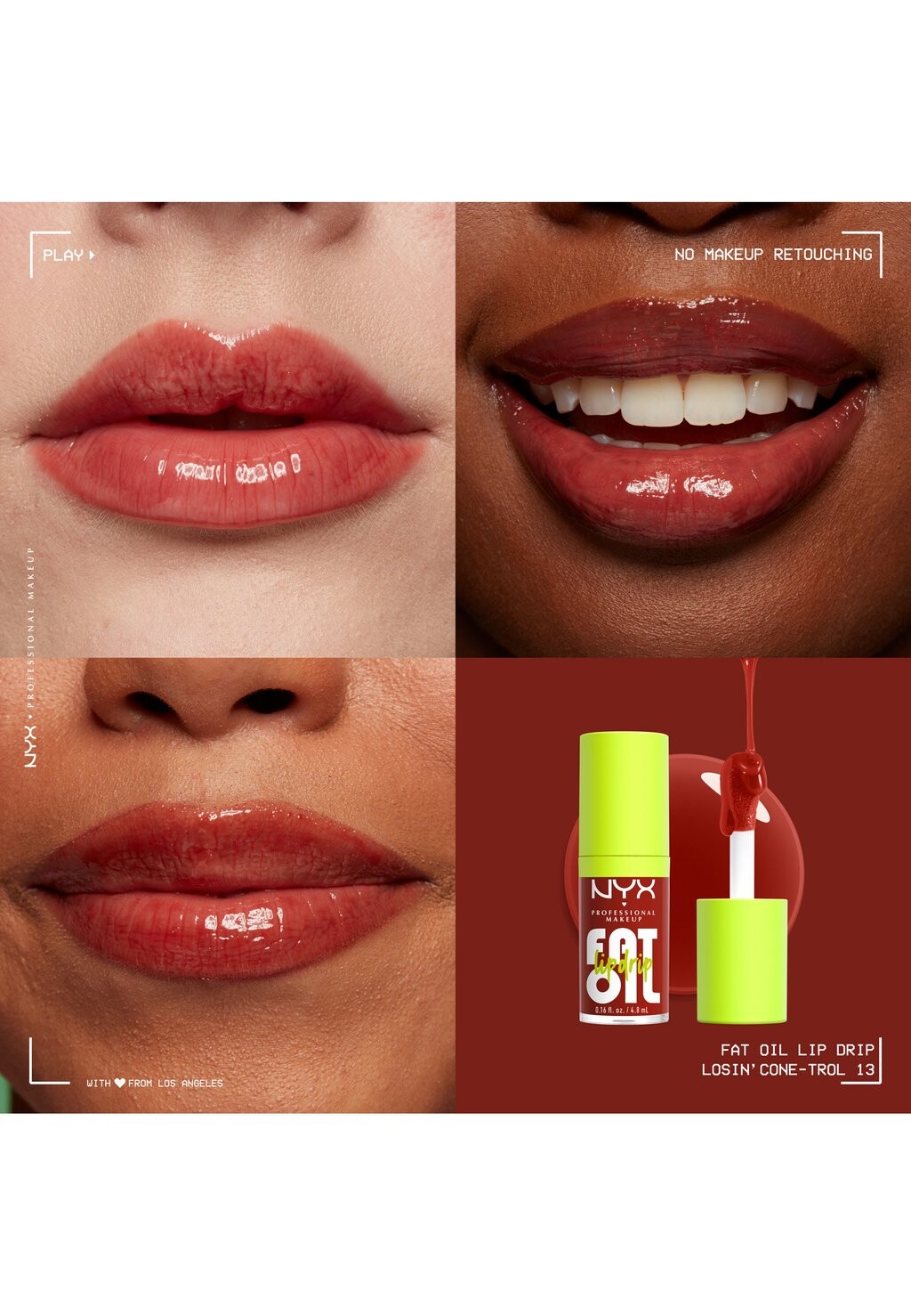 

Блеск для губ FAT OIL LIP DRIP NYX Professional Makeup, бежевый