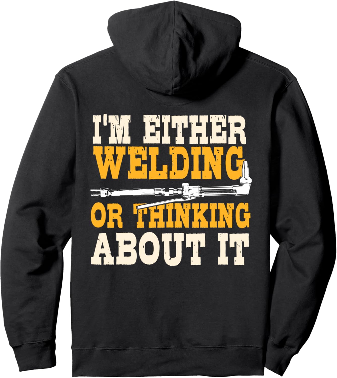 

Худи с дизайном Сварщик на спине Welder Gifts, черный