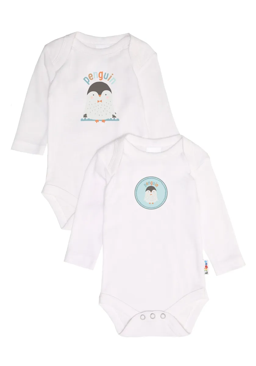 

Боди Liliput "пингвин / нашивка в виде пингвина", с застежками-кнопками в промежности, белый