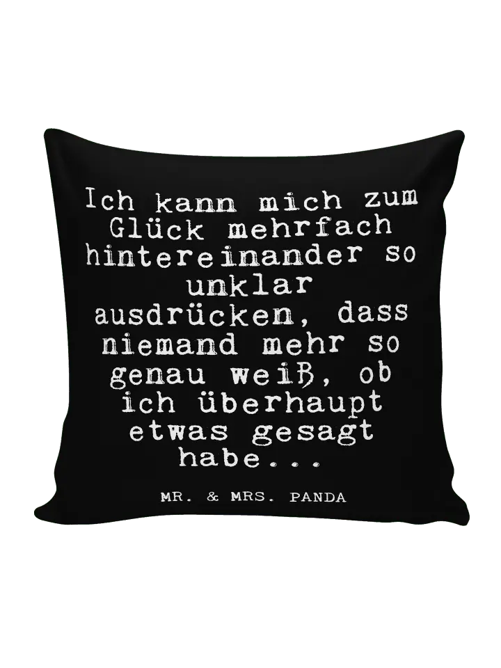 

Подушка Mr & Mrs Panda 40x40 Ich kann mich zum, черный