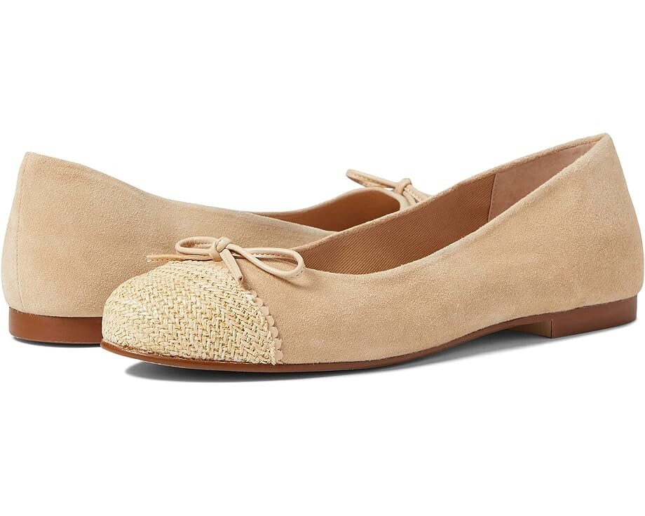

Балетки French Sole Katie, цвет Beige Suede/Raffia