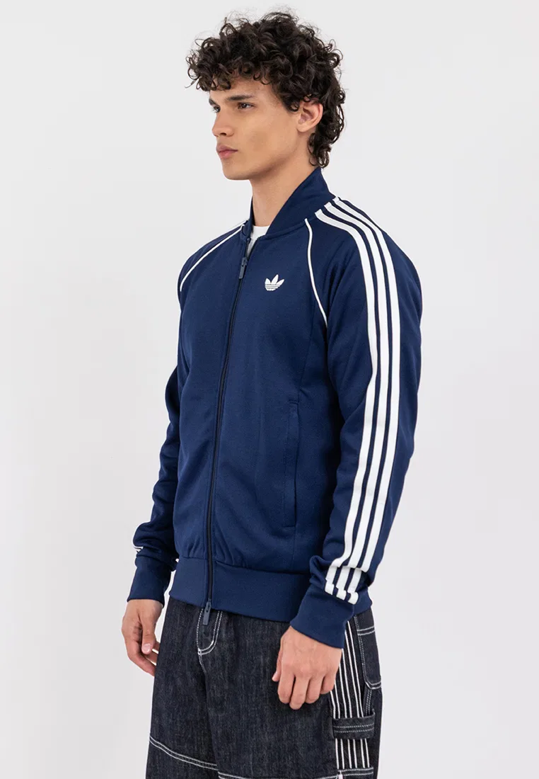 Толстовка спортивная, модель Track Top, SST Adidas, индиго — фото 2