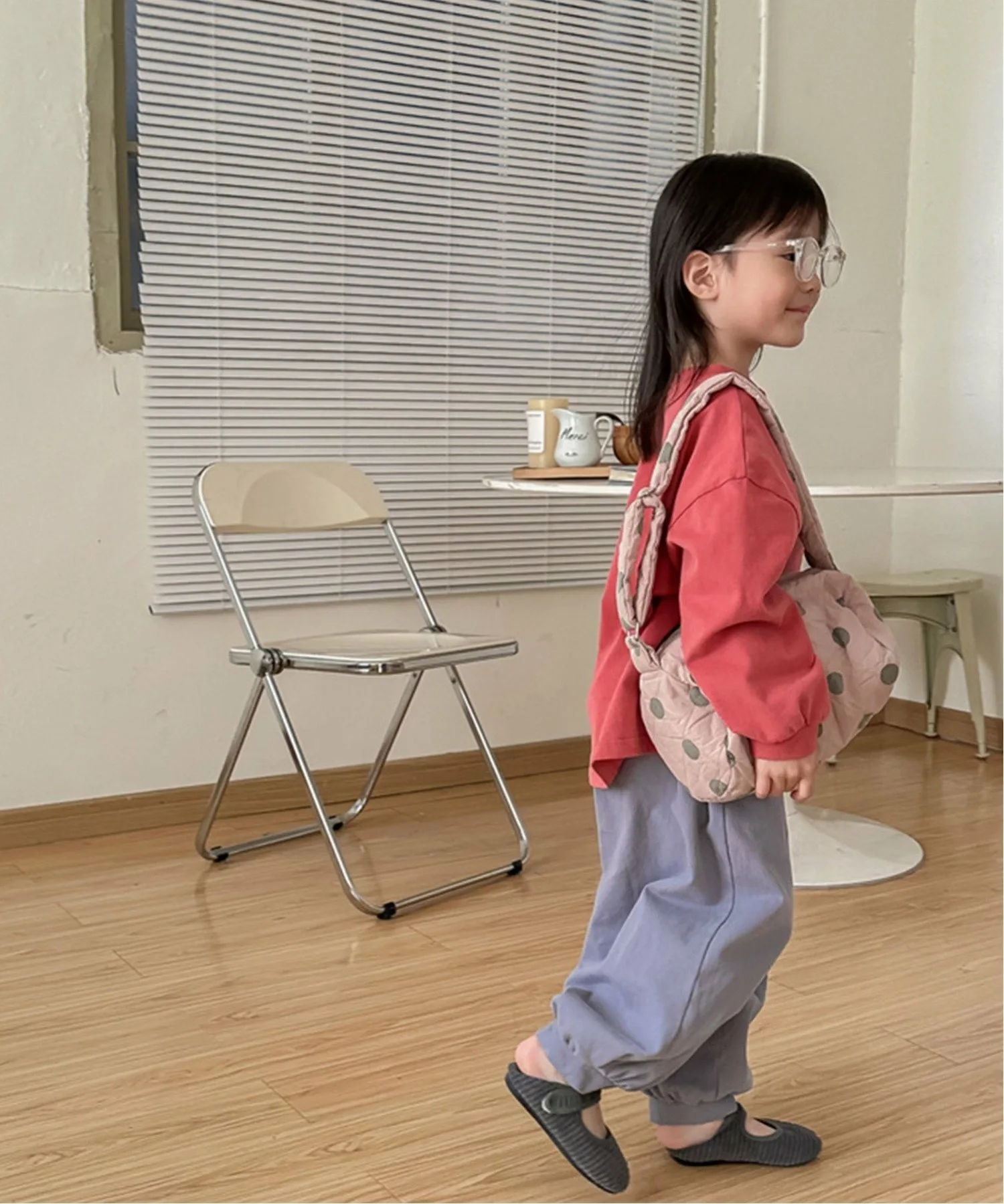 Aimoha KIDS/ aimoha-KIDS- Корейская детская одежда, брюки-баллоны с вышивкой в одну точку, цвет Blue — фото 4