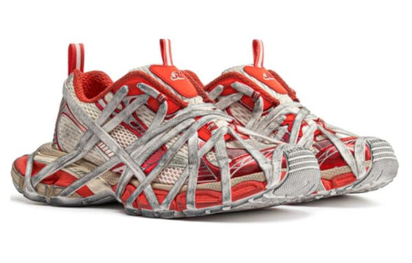 Кроссовки 3xl extreme lace sneakers 'orange beige mesh and polyurethane' Balenciaga, оранжевый — фото 3