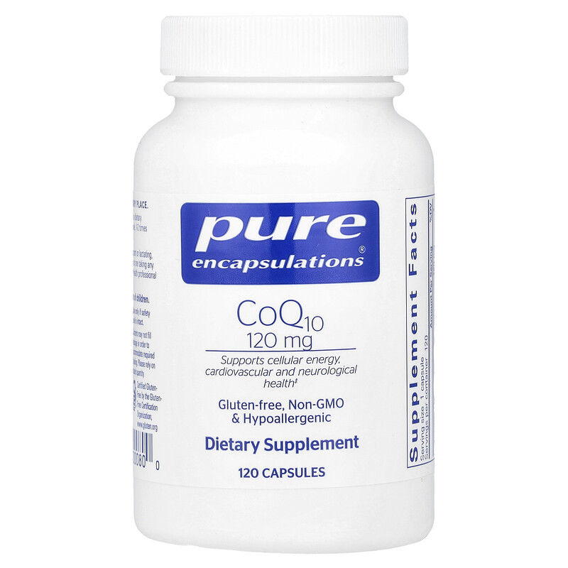 

Pure Encapsulations, CoQ10, 120 мг, 120 капсул