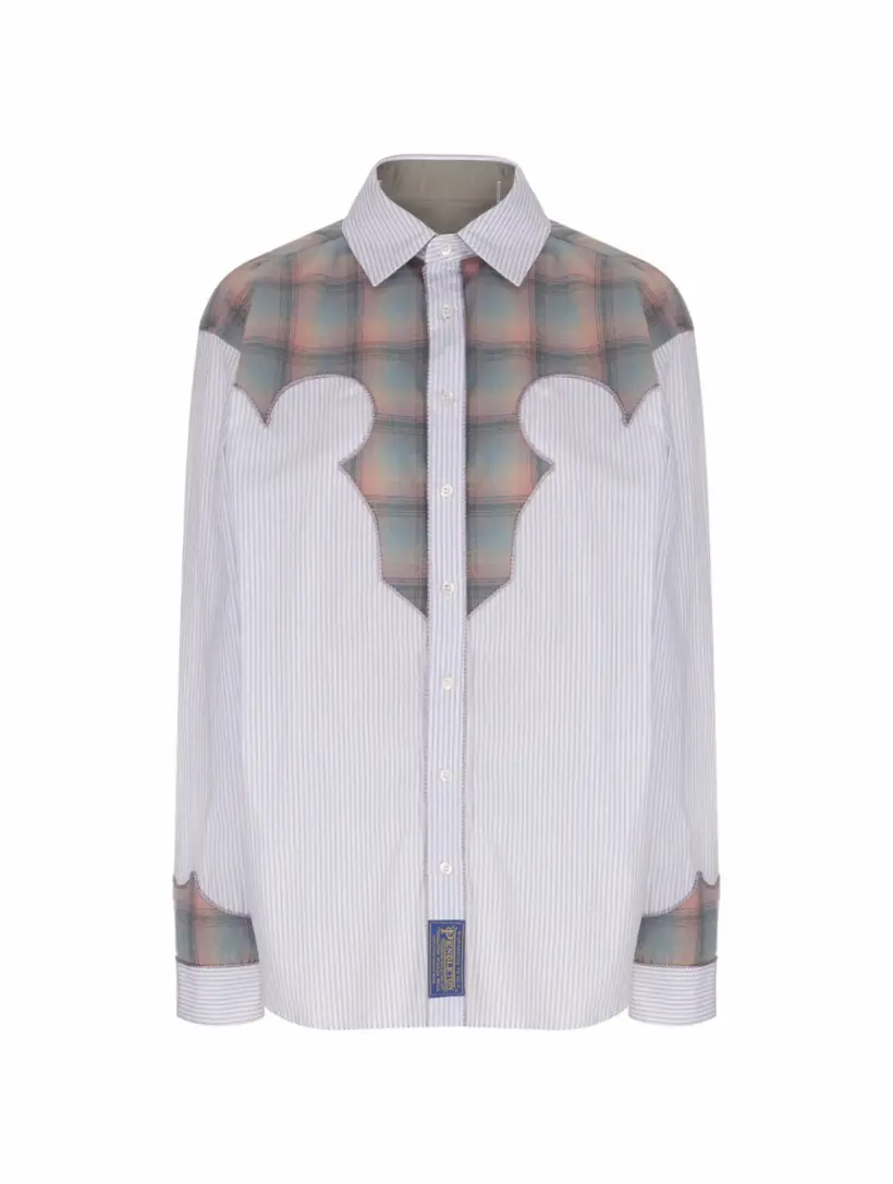 

Комбинированная рубашка Maison Margiela, мультиколор