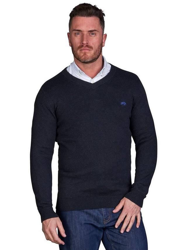 

Классический вязаный топ с круглым вырезом из хлопка и кашемира Raging Bull, Black