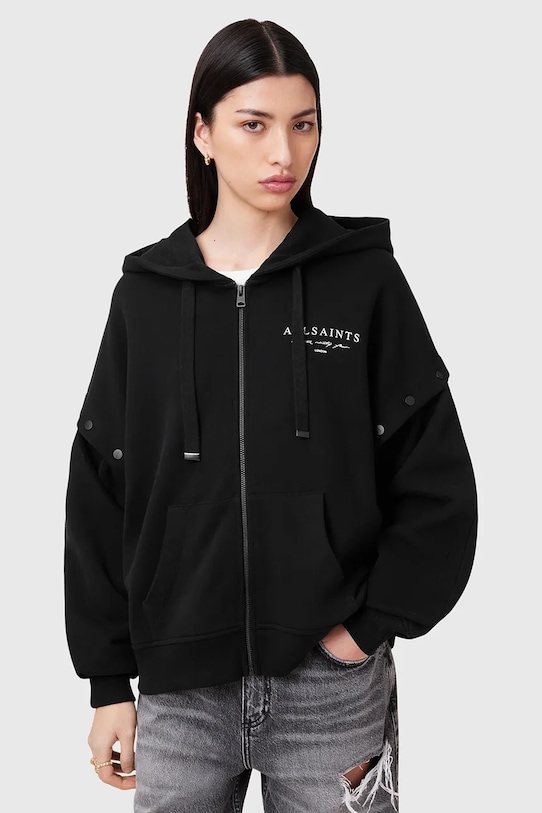 

Хлопковая толстовка AROMA Allsaints, черный