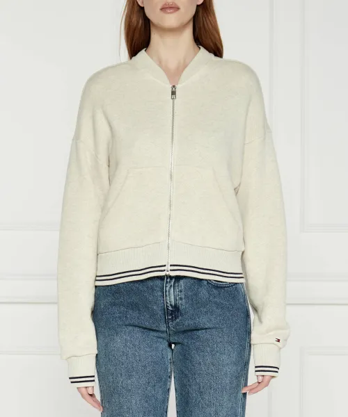 

Укороченная толстовка Varsity Regular fit Tommy Hilfiger, бежевый