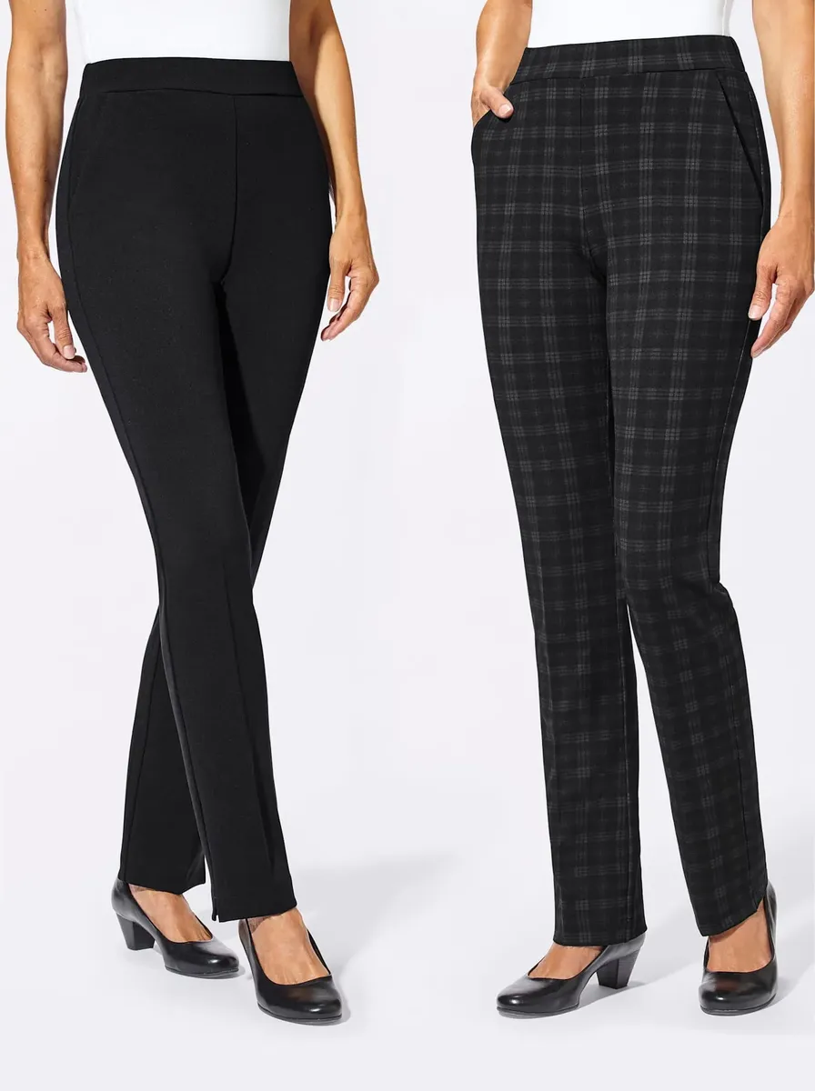 

Трикотажные брюки Classic Basics, цвет Schwarz + Schwarz-Kariert