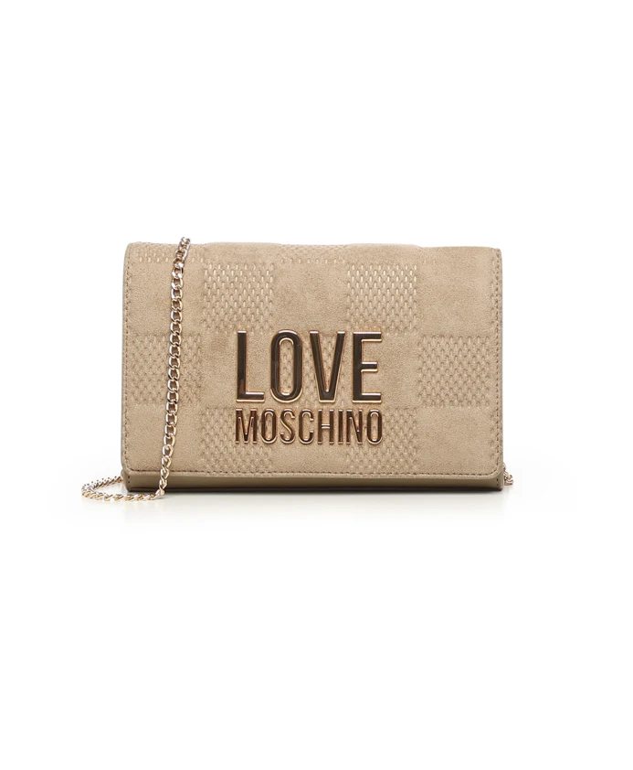 

Маленькая сумка через плечо Love Moschino, бежевый