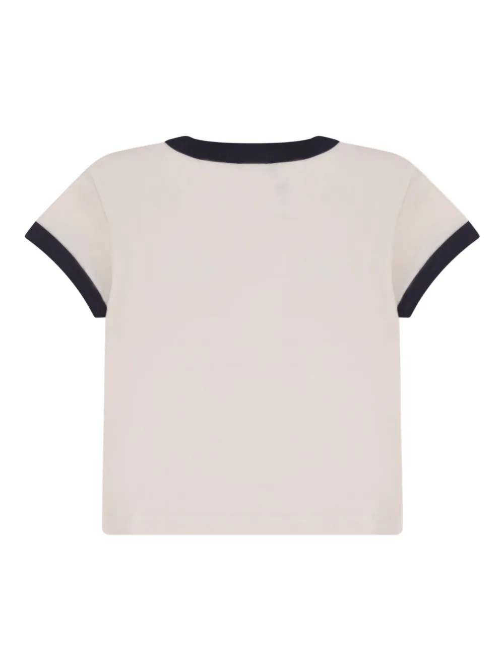 Футболка из органического хлопка с вырезом-кольцом Petit Bateau, нейтральный — фото 2