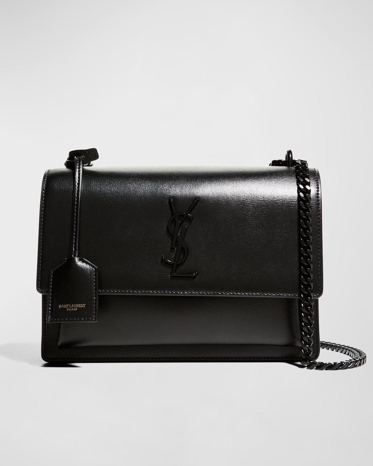 

Сумка через плечо Sunset YSL среднего размера из гладкой кожи Saint Laurent, цвет Noir