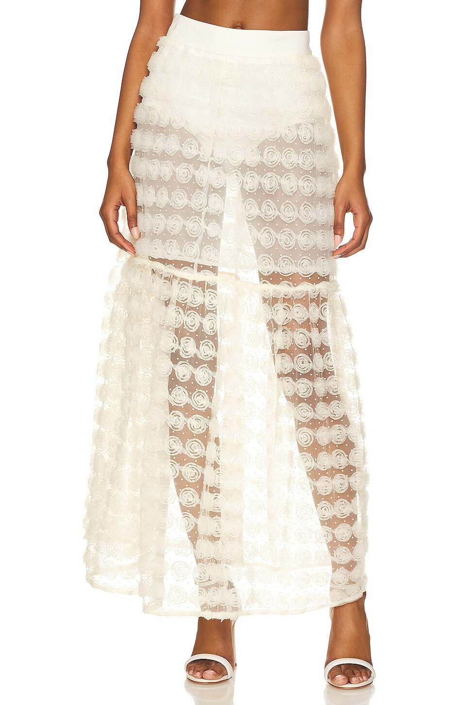 

Юбка макси For Love & Lemons Sienna, белый
