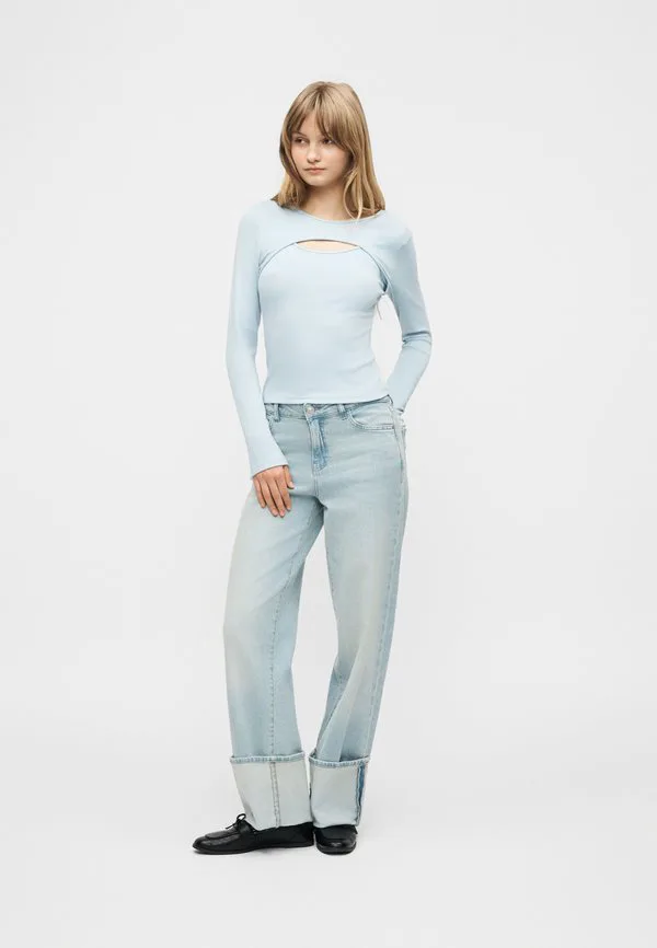 Футболка с длинными рукавами и вырезом логотипа Gap, Sail Blue — фото 2