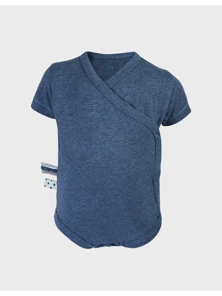 

OrganicEra Детский боди с короткими рукавами в стиле пеленки, цвет индиго