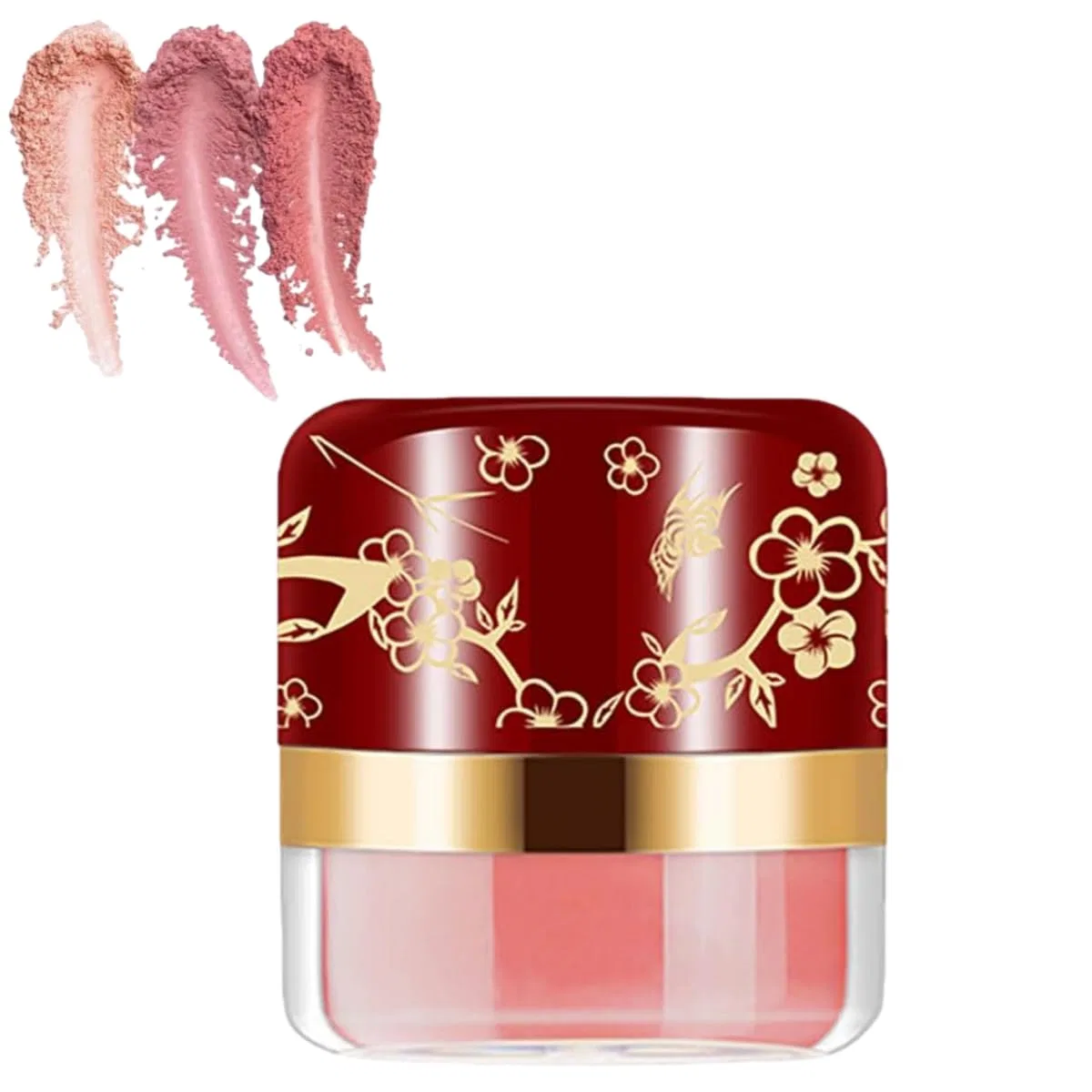 Набор рассыпчатых пудровых румян, 3 оттенка Generic, Coral Red
