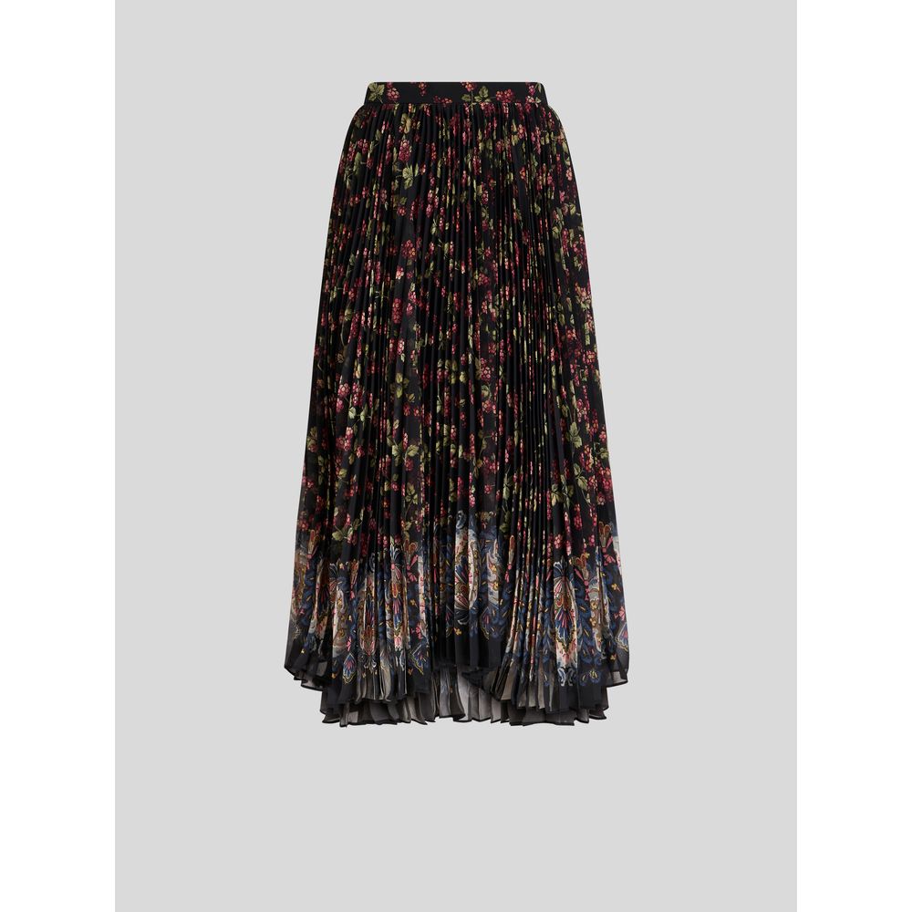 

ЮБКА ИЗ ЖОРЖЕТА В ПЛИССИРОВАННОМ СТИЛЕ ETRO, синий
