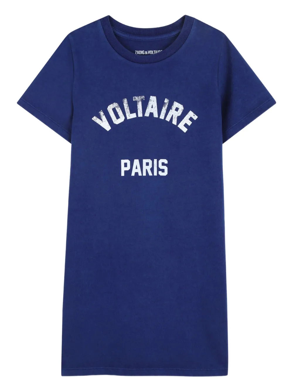 

Платье с принтом и короткими рукавами Zadig & Voltaire Kids, синий