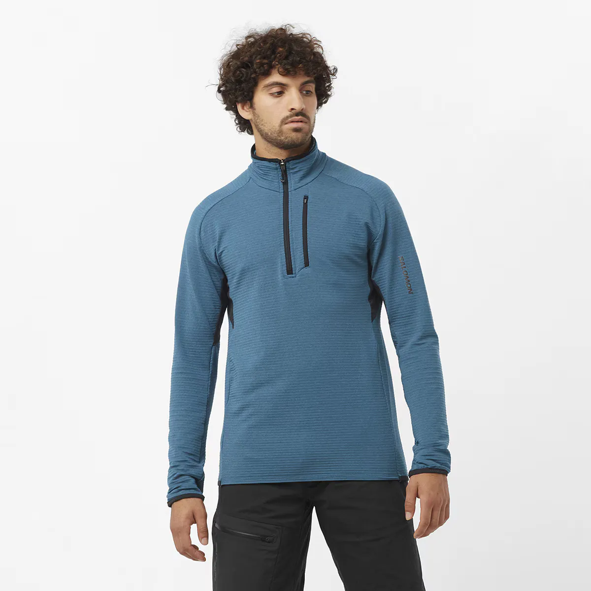

Мужской флис Salomon Essential Lightwarm, синий