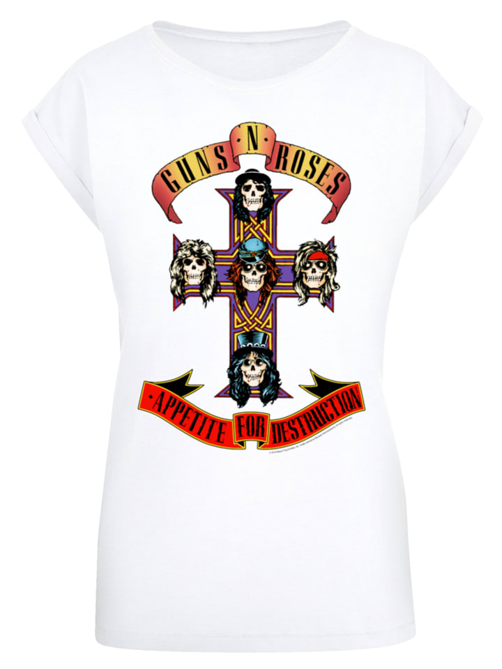 

F4NT4STIC Футболка Guns 'n' Roses Band Appetite For Destruction белого цвета, Белый, F4NT4STIC Футболка Guns 'n' Roses Band Appetite For Destruction белого цвета