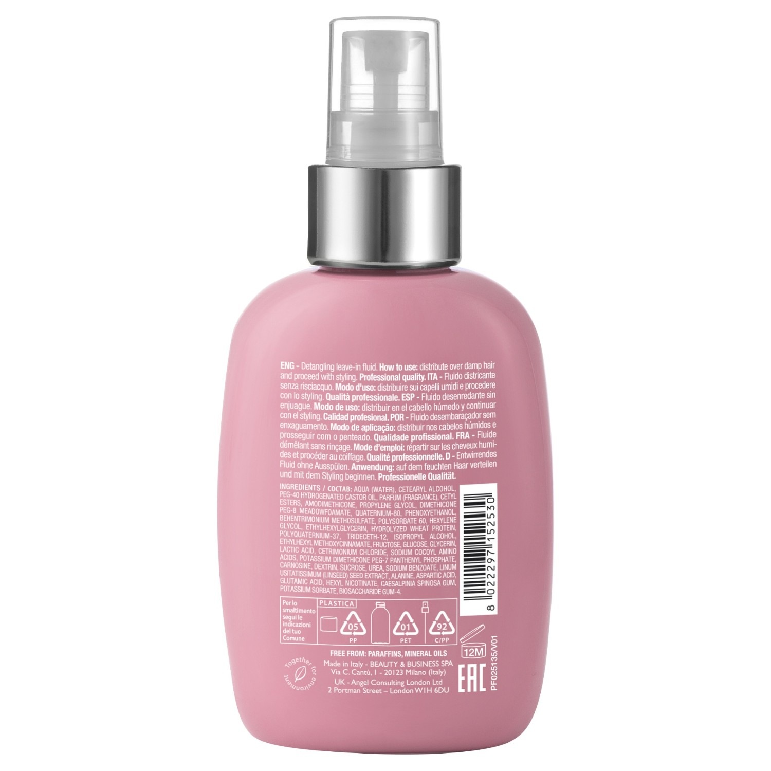 Кондиционер для волос semi di lino moisture nutritive detangling fluid Alfaparf Milano, объем 125 мл — фото 2
