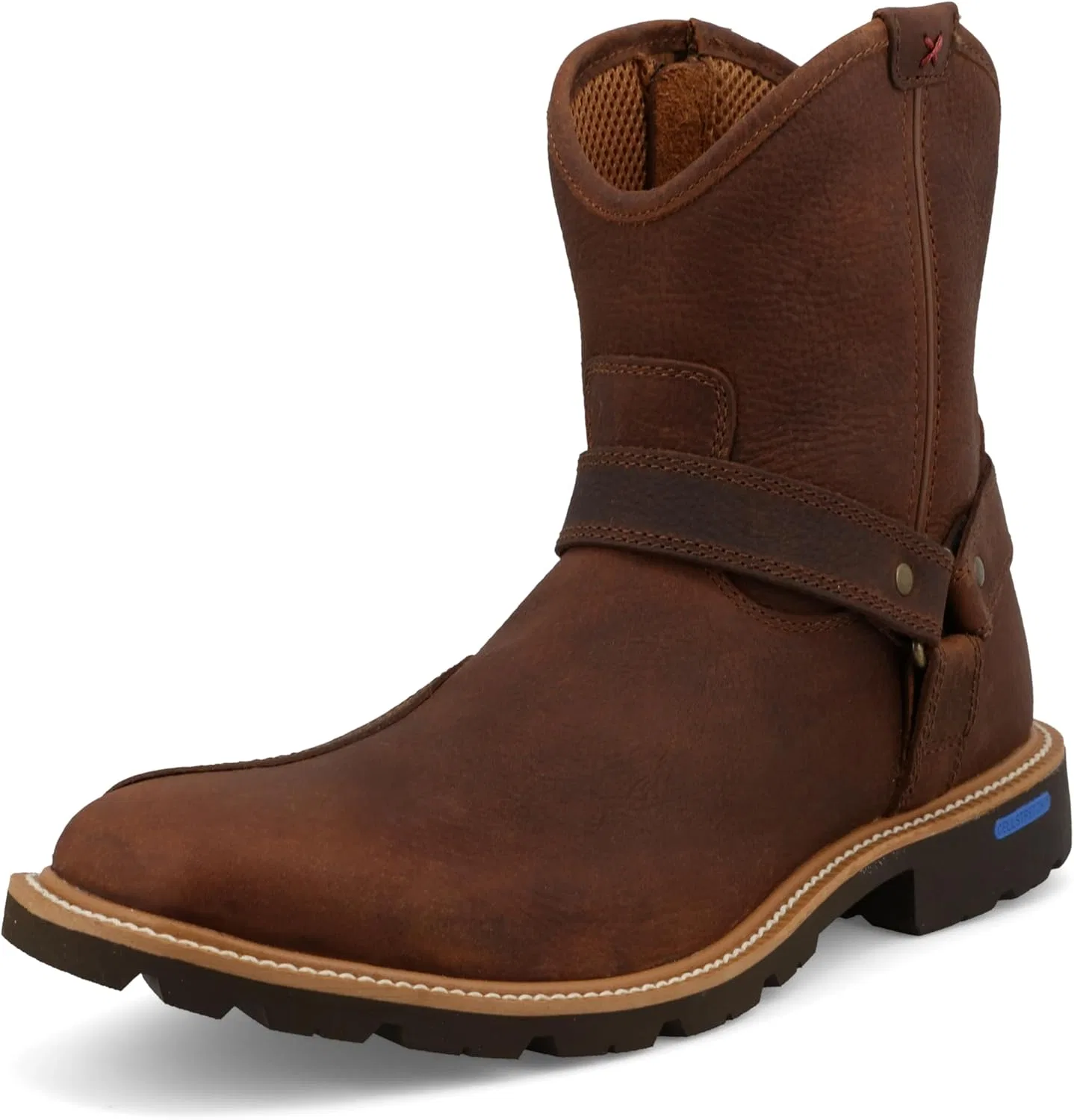 Мужские ковбойские ботинки Twisted X Tech X высотой 8 дюймов, Yellow-Brown