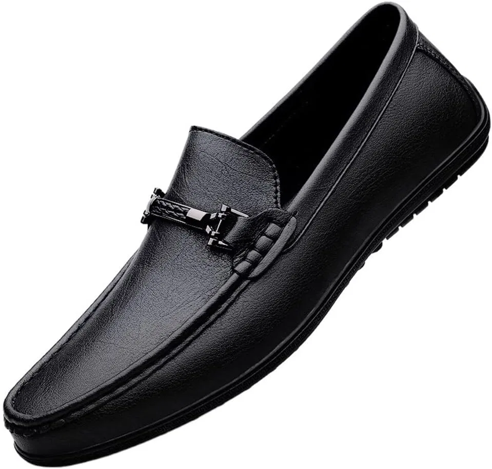Мужские лоферы из легкой кожи, Black SayfuR
