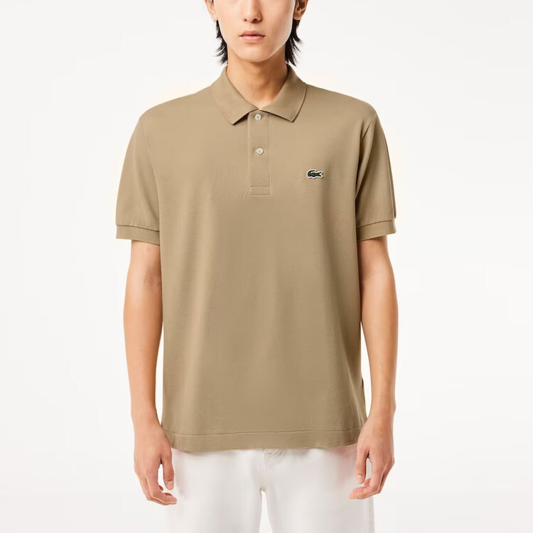 Рубашка поло мужская хаки Lacoste, желтый — фото 2
