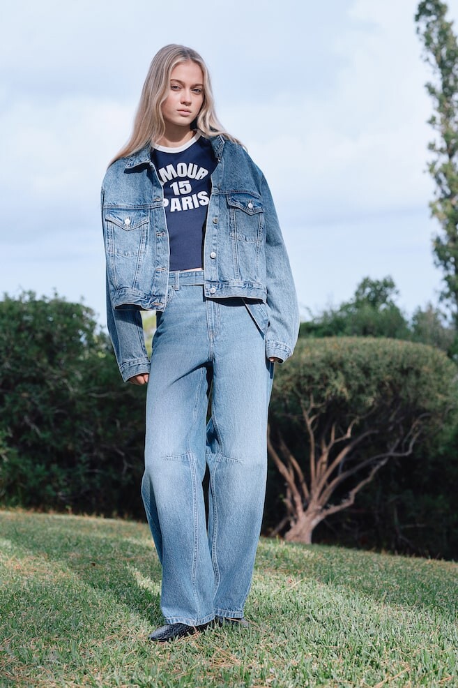 

Джинсы Barrel High H&M, голубой
