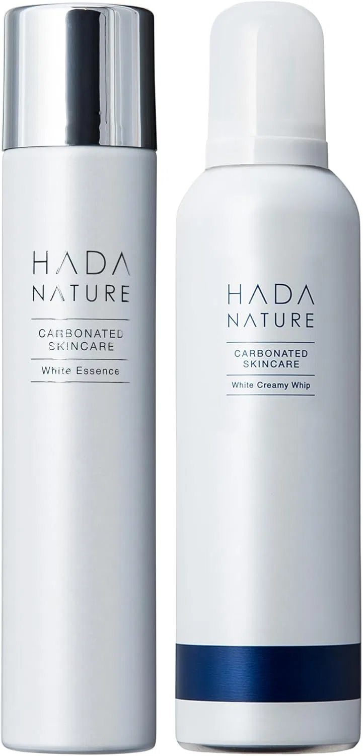 Набор для отбеливания кожи с угольной пеной Hada Nameru White Essence 70 г и White Creamy Whip 105 г